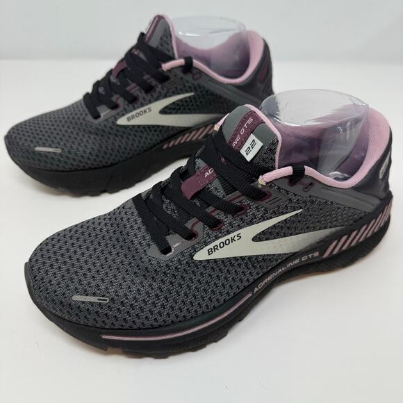 Brooks Adrenaline GT5 Women's 7.5W Black Grey Lavender Running Shoes Gear EUC - Picture 6 of 13